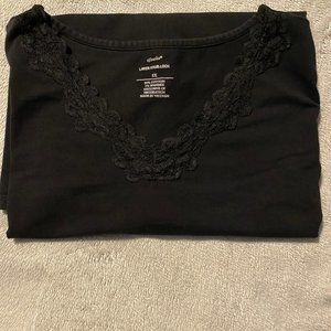 Tank Top with Lace Edge